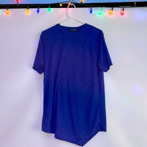 SHEIN cobalt blue long T-shirt.